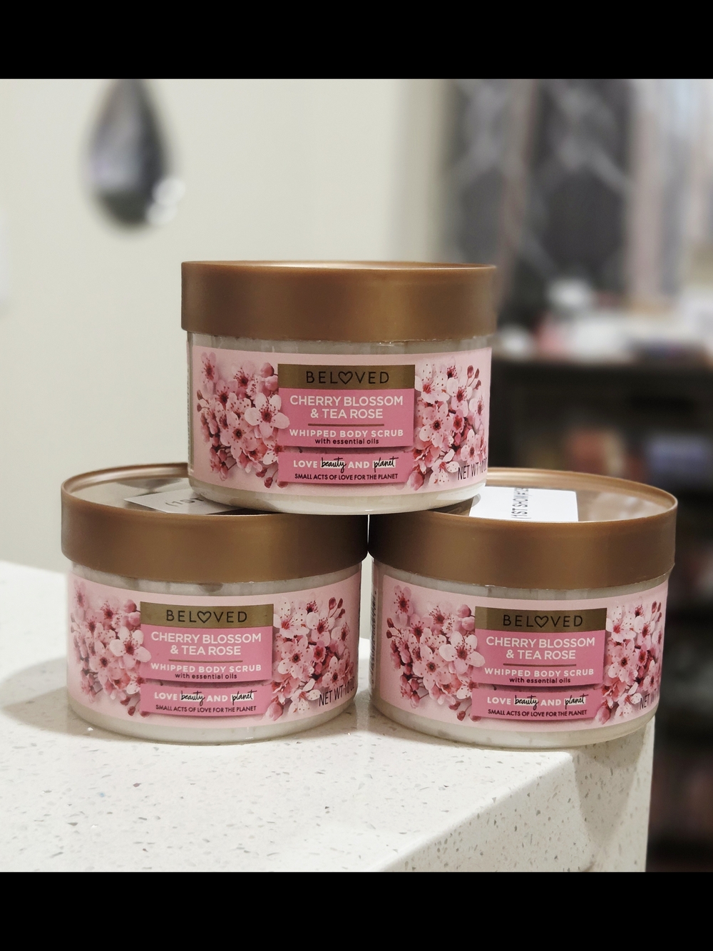 Cherry Blossom & Tea Rose Whipped Body Scrub - X3